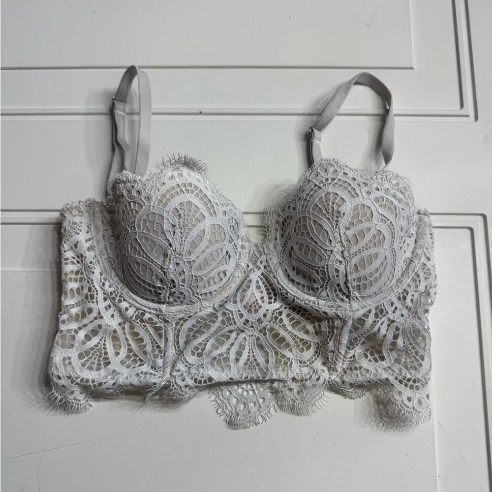 Victoria’s Secret Dream Angels White Lace Lined Multi Way Position Bra Size 32B